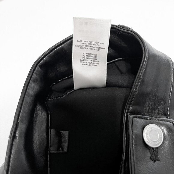 NWOT ARITZIA WILFRED FREE BLACK MODERN CARGO PANTS IN FAUX LEATHER - 4 - Picture 13 of 13